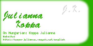 julianna koppa business card